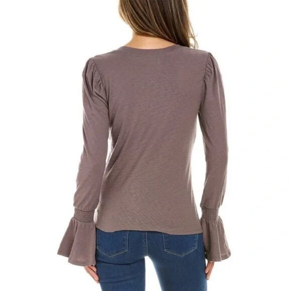 NATION LTD Penny Flounce Cuff Tee in French Lilac Size S - Picture 4 of 15